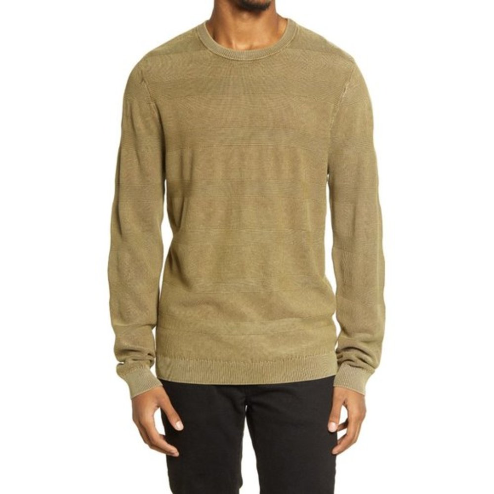 Treasure & Bond Nordstrom Men's Washed Cotton Sweater in Green - XL